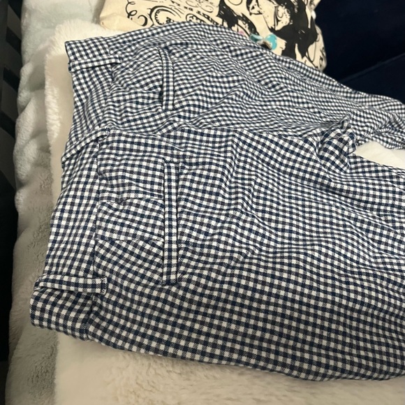 Gap navy gingham trousers - Picture 1 of 5